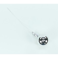 40MM Silver Glass Balls With Wire (Lot of 1 Box - 48  Balls Per Box) SALE ITEM